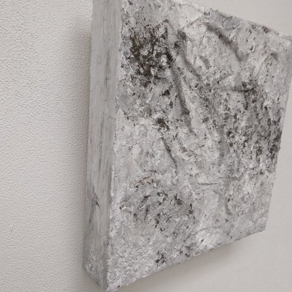 New, Mixed Media Gray & White Painting - Picture 2 of 3